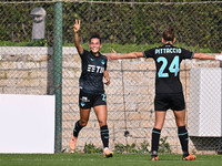 Sofia Colombo of S.S. Lazio celebrates after scoring the goal to make it 3-0 during the round of 16 of Coppa Italia Femminile between S.S. L...