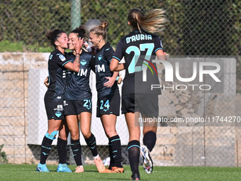 Sofia Colombo of S.S. Lazio celebrates after scoring the goal to make it 3-0 during the round of 16 of Coppa Italia Femminile between S.S. L...