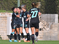 Sofia Colombo of S.S. Lazio celebrates after scoring the goal to make it 3-0 during the round of 16 of Coppa Italia Femminile between S.S. L...