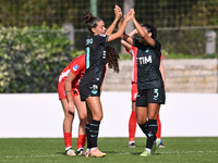 Sofia Colombo of S.S. Lazio celebrates after scoring the goal to make it 3-0 during the round of 16 of Coppa Italia Femminile between S.S. L...