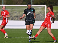 Clarisse Le Bihan of S.S. Lazio and Alma Hilaj of F.C. Como Women participate in the round of 16 of Coppa Italia Femminile between S.S. Lazi...