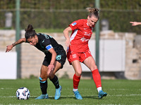 Antonietta Castiello of S.S. Lazio and Dominika Skorvankova of F.C. Como Women participate in the round of 16 of Coppa Italia Femminile betw...