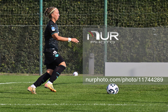 Zsanett Kajan of S.S. Lazio scores the 4-0 goal during the round of 16 of Coppa Italia Femminile between S.S. Lazio and F.C. Como at the Mir...