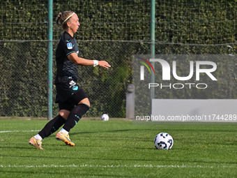 Zsanett Kajan of S.S. Lazio scores the 4-0 goal during the round of 16 of Coppa Italia Femminile between S.S. Lazio and F.C. Como at the Mir...