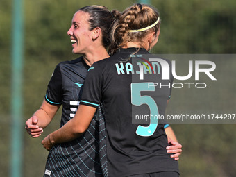 Zsanett Kajan of S.S. Lazio scores the 4-0 goal during the round of 16 of Coppa Italia Femminile between S.S. Lazio and F.C. Como at the Mir...