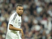 Kylian Mbappe centre-forward of Real Madrid and France during the UEFA Champions League 2024/25 League Phase MD4 match between Real Madrid C...