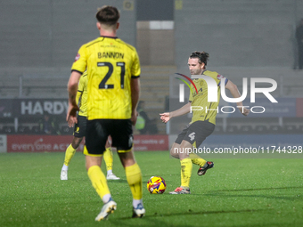 Elliot Watt of Burton Albion (right) is in action during the Sky Bet League 1 match between Burton Albion and Crawley Town at the Pirelli St...