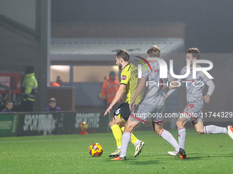 Number 16, Jack Cooper-Love of Burton Albion, is in action during the Sky Bet League 1 match between Burton Albion and Crawley Town at the P...