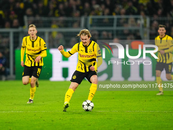 Julian Brandt of Borussia Dortmund  controls the ball during the Champions League Round 4 match between Borussia Dortmund v SK Sturm Graz at...