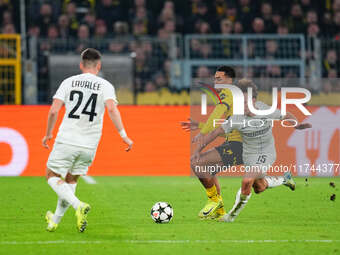 William Boving of SK Sturm Graz  controls the ball during the Champions League Round 4 match between Borussia Dortmund v SK Sturm Graz at th...