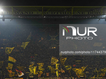  Borussia Dortmund fans  during the Champions League Round 4 match between Borussia Dortmund v SK Sturm Graz at the Signal Luna Park stadium...