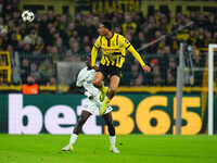 Felix Nmecha of Borussia Dortmund  controls the ball during the Champions League Round 4 match between Borussia Dortmund v SK Sturm Graz at...