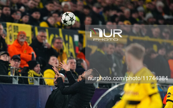 Nuri Sahin of Borussia Dortmund  controls the ball during the Champions League Round 4 match between Borussia Dortmund v SK Sturm Graz at th...