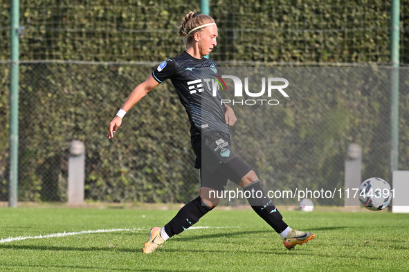 Zsanett Kajan of S.S. Lazio scores the 5-1 goal during the round of 16 of Coppa Italia Femminile between S.S. Lazio and F.C. Como at the Mir...