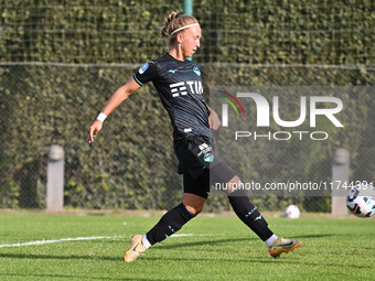 Zsanett Kajan of S.S. Lazio scores the 5-1 goal during the round of 16 of Coppa Italia Femminile between S.S. Lazio and F.C. Como at the Mir...