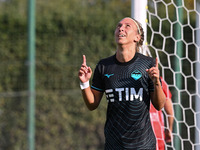 Zsanett Kajan of S.S. Lazio celebrates after scoring the goal of 5-1 during the round of 16 of Coppa Italia Femminile between S.S. Lazio and...