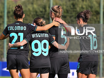 Zsanett Kajan of S.S. Lazio celebrates after scoring the goal of 5-1 during the round of 16 of Coppa Italia Femminile between S.S. Lazio and...