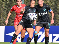 Flaminia Simonetti of S.S. Lazio and Antonietta Castiello of S.S. Lazio participate in the round of 16 of the Coppa Italia Femminile between...