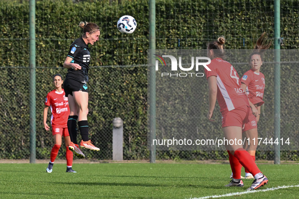 Noemi Visentin of S.S. Lazio participates in the round of 16 of the Coppa Italia Femminile between S.S. Lazio and F.C. Como at the Mirko Fer...