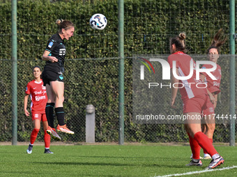 Noemi Visentin of S.S. Lazio participates in the round of 16 of the Coppa Italia Femminile between S.S. Lazio and F.C. Como at the Mirko Fer...