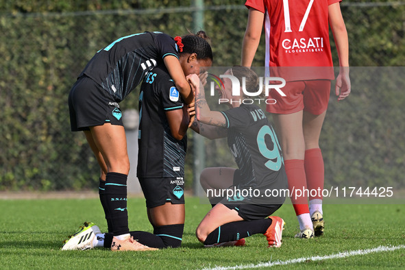 Carina Alicia Baltriop Reyes of S.S. Lazio celebrates after scoring the goal of 6-1 during the round of 16 of Coppa Italia Femminile between...