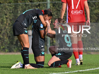 Carina Alicia Baltriop Reyes of S.S. Lazio celebrates after scoring the goal of 6-1 during the round of 16 of Coppa Italia Femminile between...