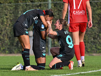 Carina Alicia Baltriop Reyes of S.S. Lazio celebrates after scoring the goal of 6-1 during the round of 16 of Coppa Italia Femminile between...