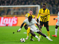 Seedy Jatta of SK Sturm Graz  controls the ball during the Champions League Round 4 match between Borussia Dortmund v SK Sturm Graz at the S...