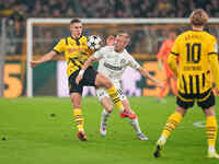 Nico Schlotterbeck of Borussia Dortmund  controls the ball during the Champions League Round 4 match between Borussia Dortmund v SK Sturm Gr...