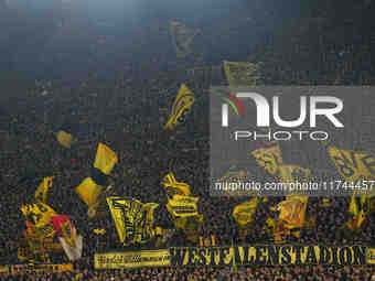  Borussia Dortmund fans  during the Champions League Round 4 match between Borussia Dortmund v SK Sturm Graz at the Signal Luna Park stadium...