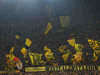  Borussia Dortmund fans  during the Champions League Round 4 match between Borussia Dortmund v SK Sturm Graz at the Signal Luna Park stadium...