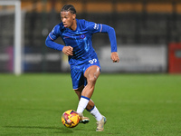 Ishe Samuels Smith (62 Chelsea) controls the ball during the EFL Trophy match between Cambridge United and Chelsea Under 21s at the Cledara...