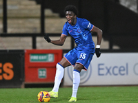 Ato Ampah (55 Chelsea) controls the ball during the EFL Trophy match between Cambridge United and Chelsea Under 21s at the Cledara Abbey Sta...