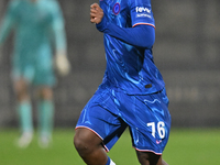 Shumaira Mheuka (76 Chelsea) controls the ball during the EFL Trophy match between Cambridge United and Chelsea Under 21s at the Cledara Abb...