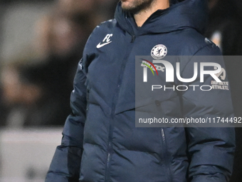 Manager Filipe Coelho, the manager of Chelsea Under 21, looks on during the EFL Trophy match between Cambridge United and Chelsea Under 21s...