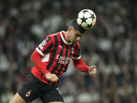 Alvaro Morata centre-forward of AC Milan and Spain during the UEFA Champions League 2024/25 League Phase MD4 match between Real Madrid C.F....