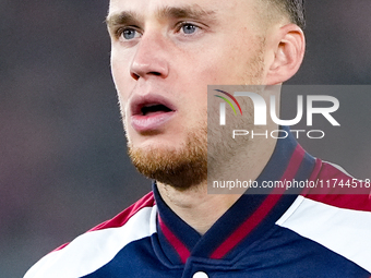 Sam Beukema of Bologna FC looks on during the UEFA Champions League 2024/25 League Phase MD4 match between Bologna FC and AS Monaco at Stadi...