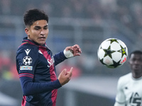 Santiago Castro of Bologna FC during the UEFA Champions League 2024/25 League Phase MD4 match between Bologna FC and AS Monaco at Stadio Ren...