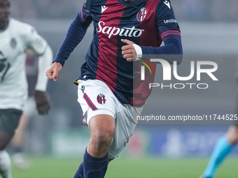 Santiago Castro of Bologna FC looks on during the UEFA Champions League 2024/25 League Phase MD4 match between Bologna FC and AS Monaco at S...