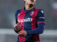 Dan Ndoye of Bologna FC looks dejected during the UEFA Champions League 2024/25 League Phase MD4 match between Bologna FC and AS Monaco at S...