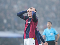 Giovanni Fabbian of Bologna FC looks dejected during the UEFA Champions League 2024/25 League Phase MD4 match between Bologna FC and AS Mona...