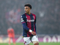 Dan Ndoye of Bologna FC looks on during the UEFA Champions League 2024/25 League Phase MD4 match between Bologna FC and AS Monaco at Stadio...