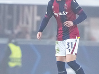 Sam Beukema of Bologna FC during the UEFA Champions League 2024/25 League Phase MD4 match between Bologna FC and AS Monaco at Stadio Renato...