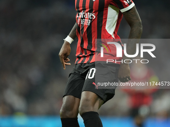 Rafael Leao left winger of AC Milan and Portugal during the UEFA Champions League 2024/25 League Phase MD4 match between Real Madrid C.F. an...