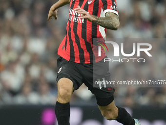 Christian Pulisic right winger of AC Milan and United States during the UEFA Champions League 2024/25 League Phase MD4 match between Real Ma...