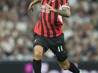 Christian Pulisic right winger of AC Milan and United States during the UEFA Champions League 2024/25 League Phase MD4 match between Real Ma...