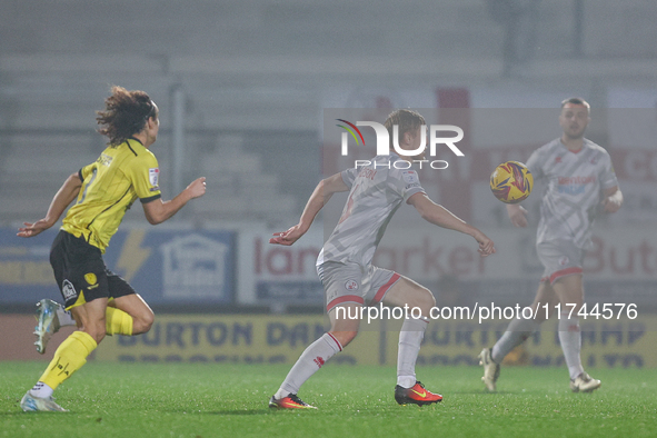 Max Anderson of Crawley Town plays during the Sky Bet League 1 match between Burton Albion and Crawley Town at the Pirelli Stadium in Burton...