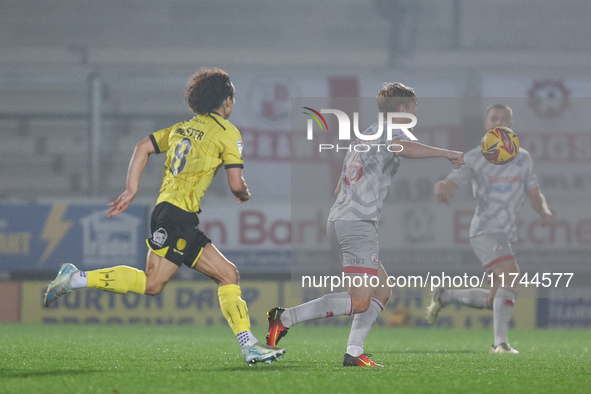 Max Anderson of Crawley Town plays during the Sky Bet League 1 match between Burton Albion and Crawley Town at the Pirelli Stadium in Burton...