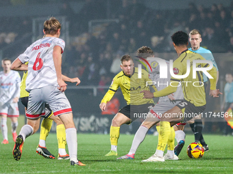 Action takes place in the Burton Albion area during the Sky Bet League 1 match between Burton Albion and Crawley Town at the Pirelli Stadium...