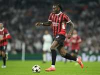 Rafael Leao left winger of AC Milan and Portugal during the UEFA Champions League 2024/25 League Phase MD4 match between Real Madrid C.F. an...